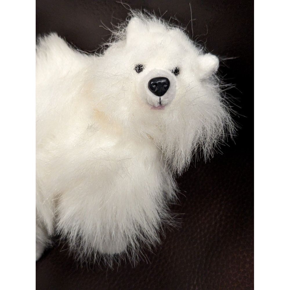Vintage 1991 Mattel Barbie SACHI Dog Spitz 6" Samoyed 5468 RARE! White‎ Pet